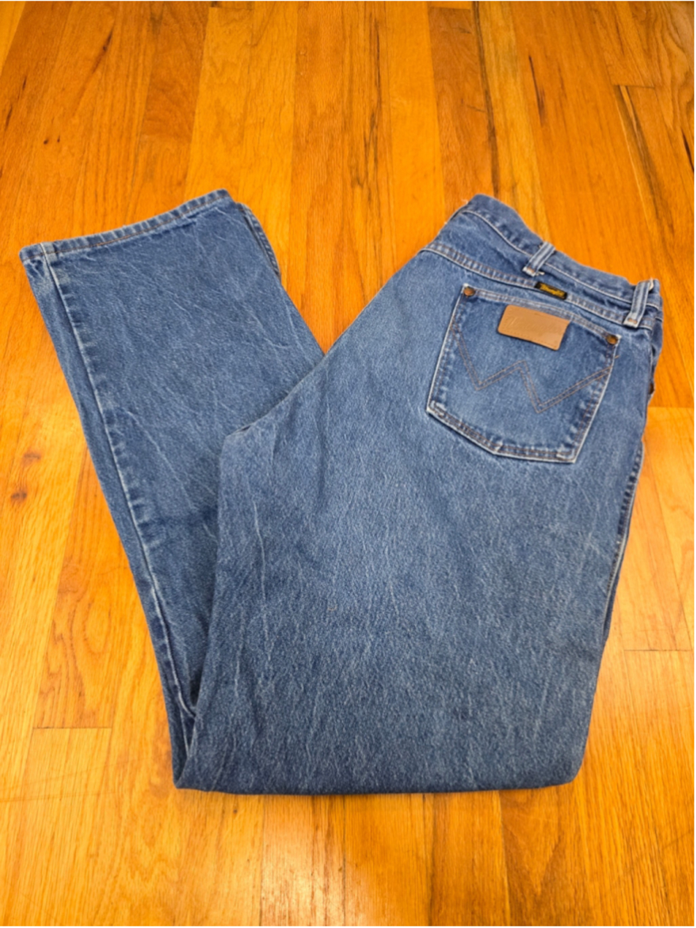 Men's Wrangler Straight Leg Jeans Blue size 40x34